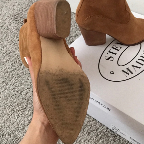 Camel ankle low heel booties Steve Madden - Picture 4 of 4